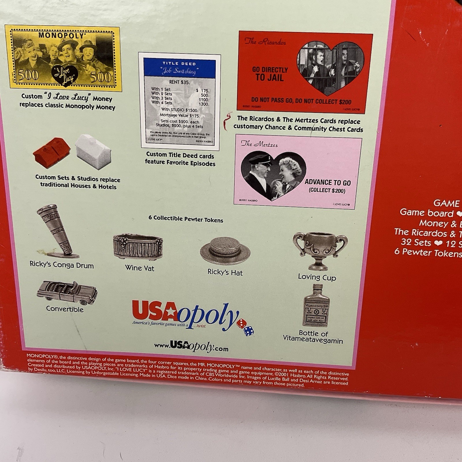 Monopoly “I Love Lucy” 50th Anniversary Collector’s Edition Board Game Read