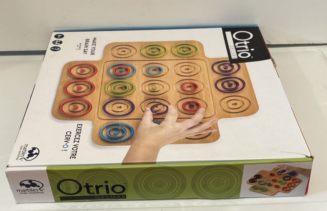 Otrio Deluxe Strategy Game By Marbles Brain Workshop Wooden Board 8+ Years