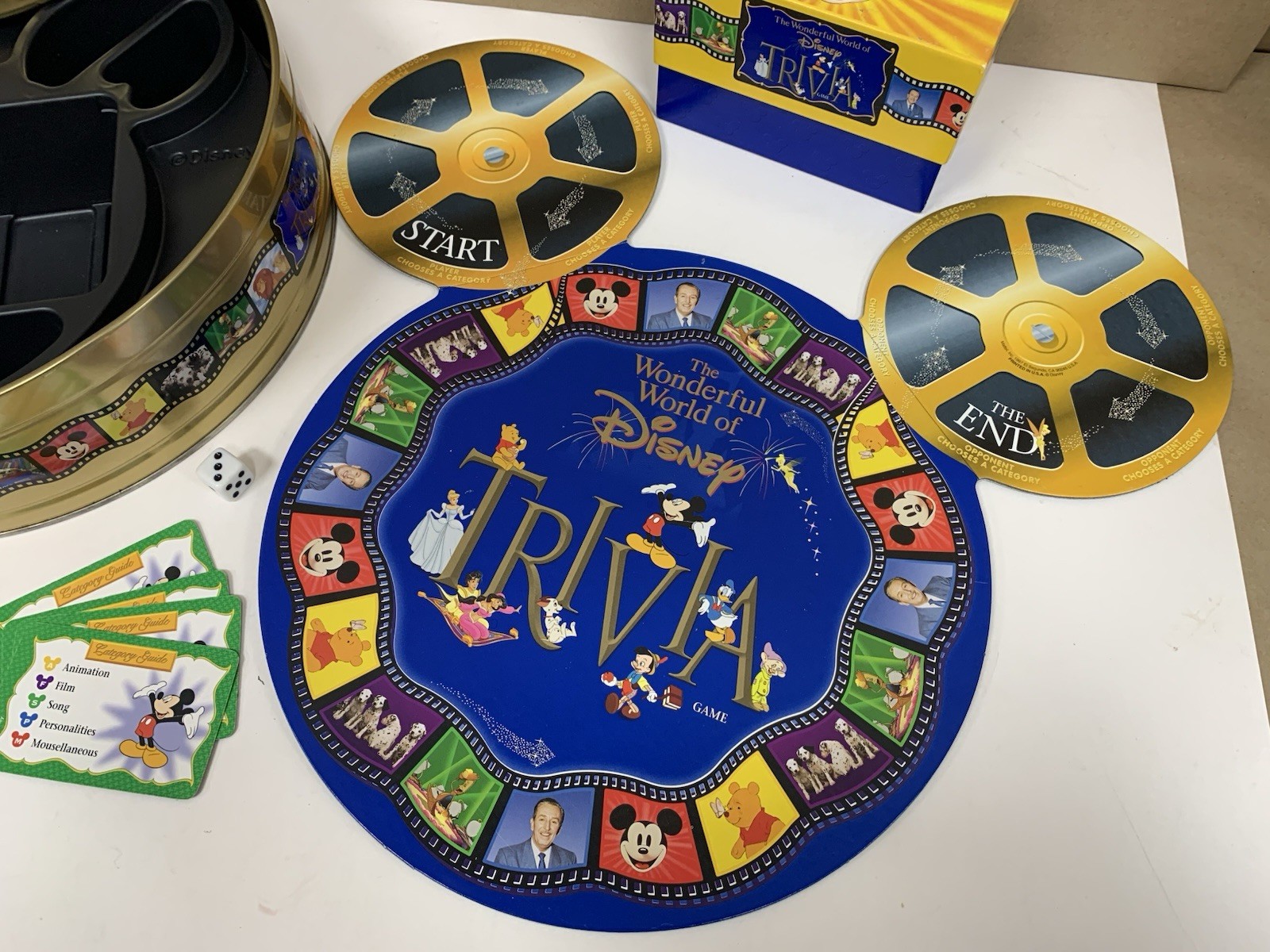 Vintage 1990’s 1997 The Wonderful World Of Disney Trivia Game in Tin Complete