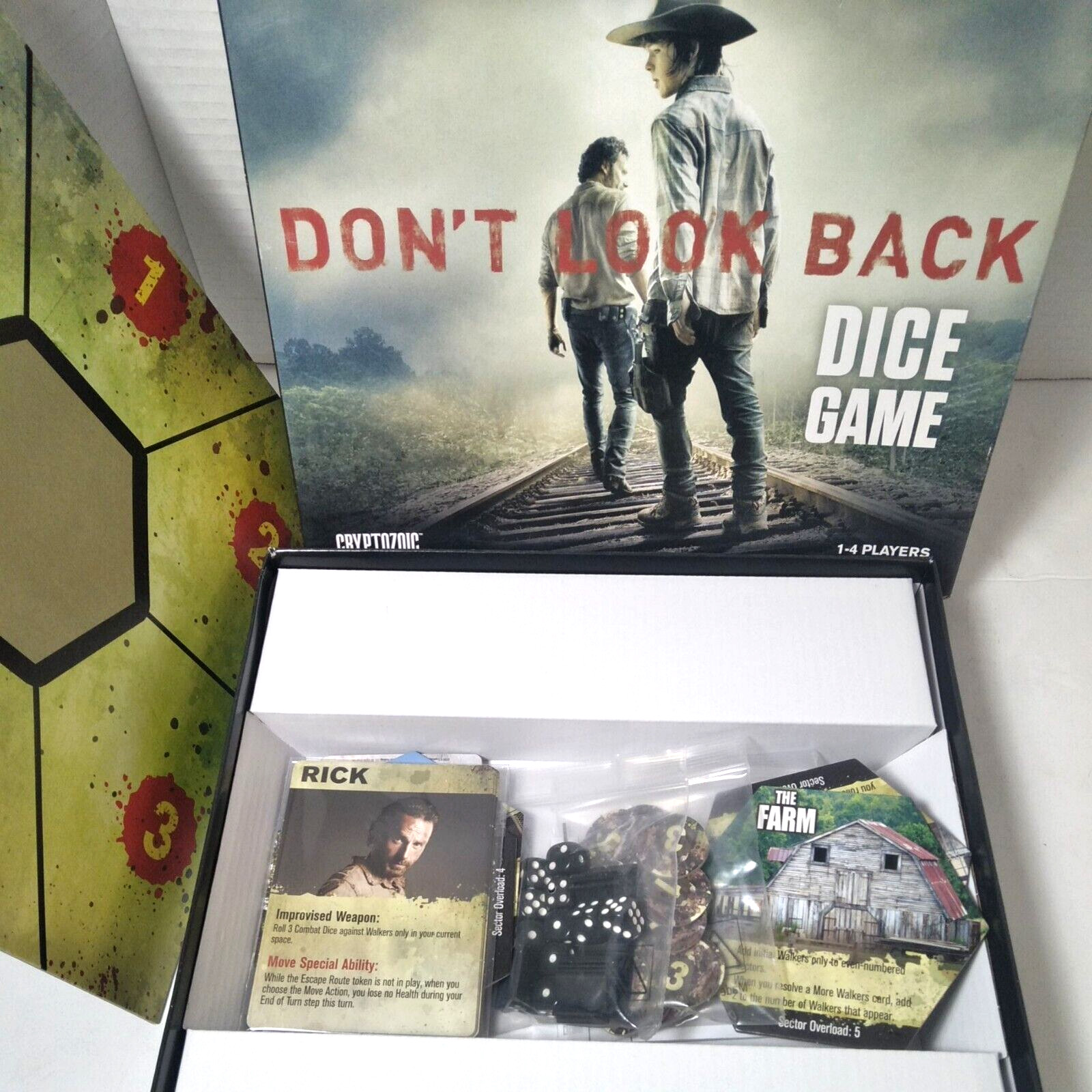 AMC The Walking Dead Don’t Look Back Dice Board Game 2014 Cryptozoic COMPLETE