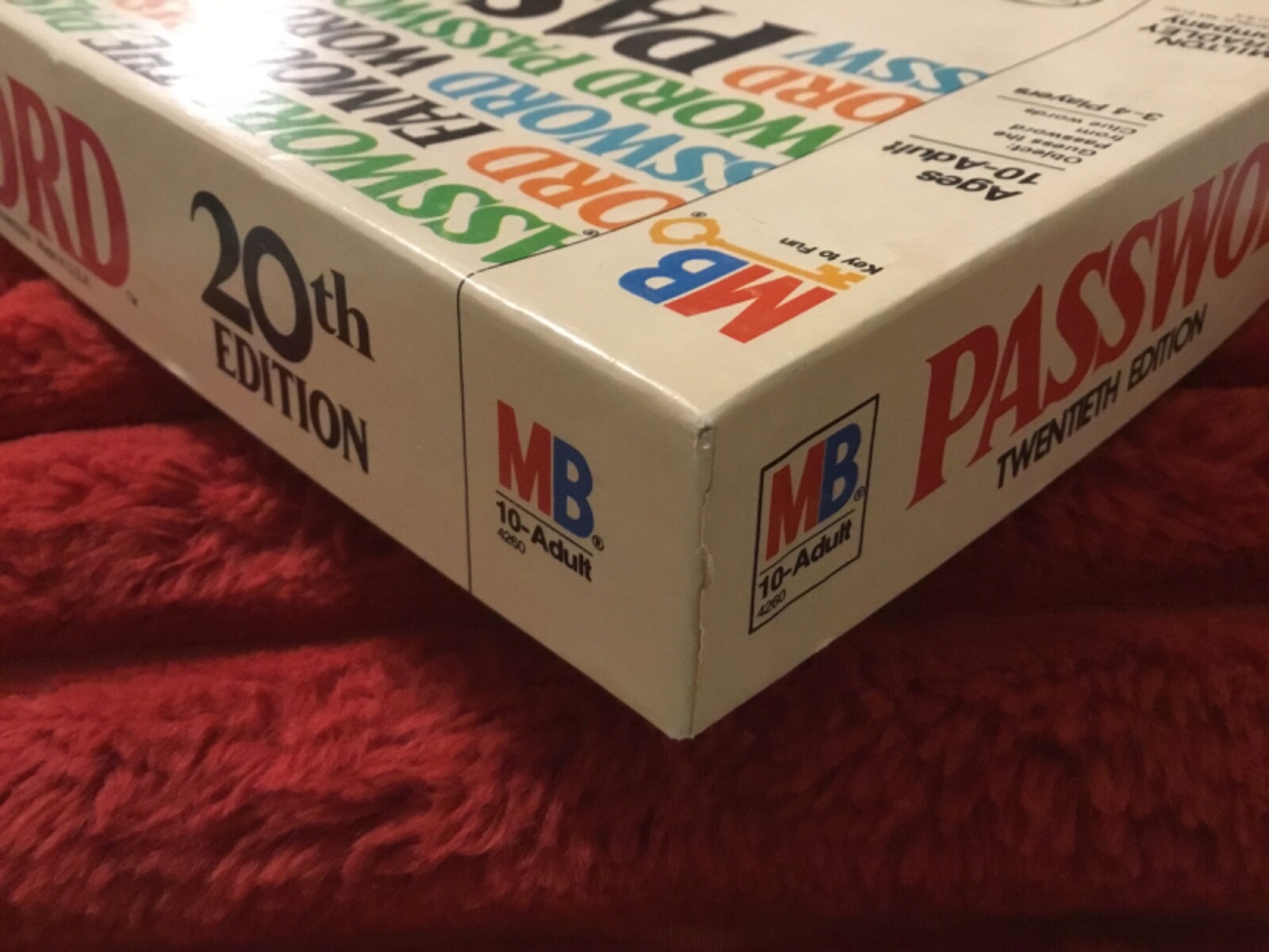 PASSWORD 20th EDITION MB GAME,EXC CONDITION; FREE SHIPPING!!! VINTAGE