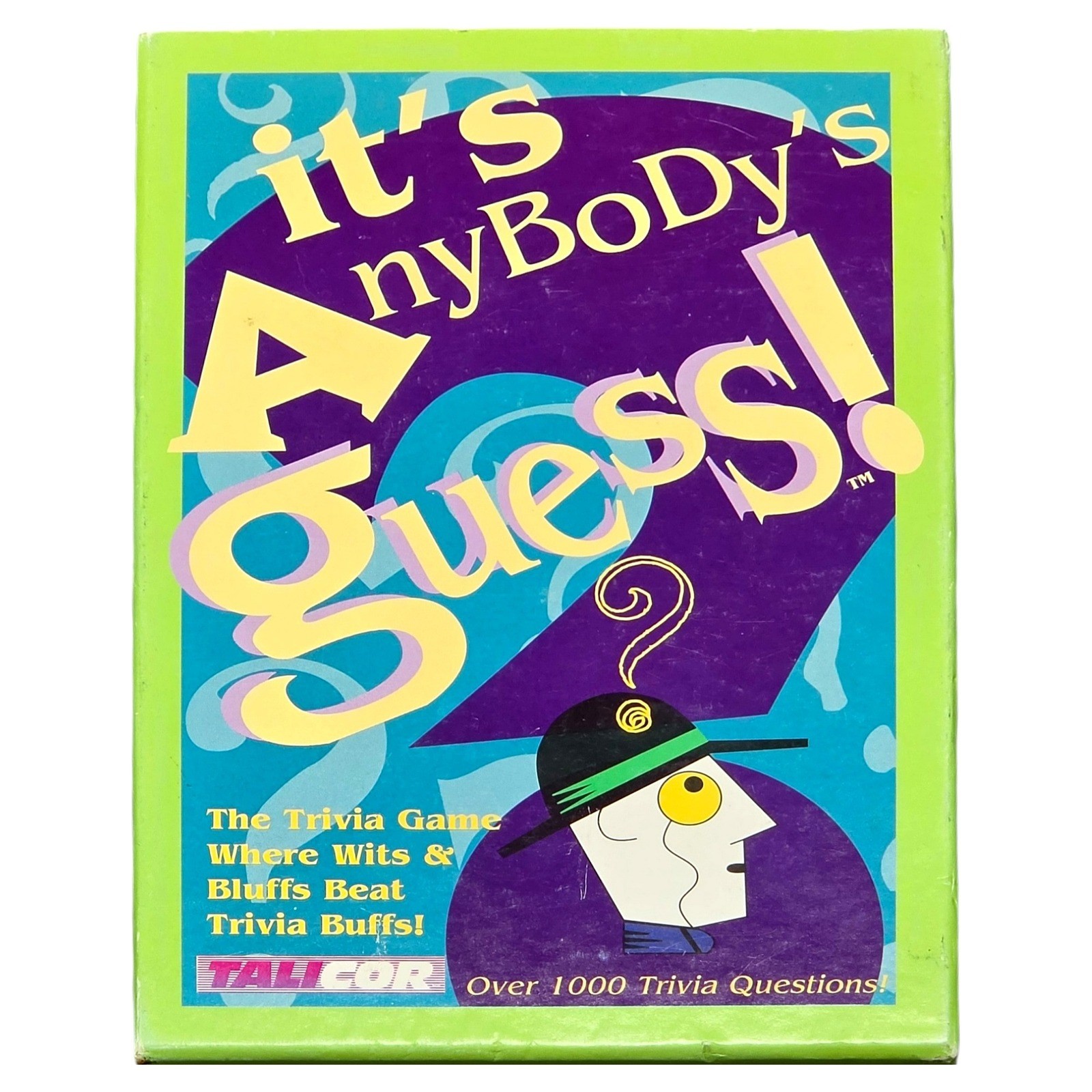 Talicor It’s AnyBody’s Guess Vintage Board Game Trivia 1990s UPC 023151018007 VT