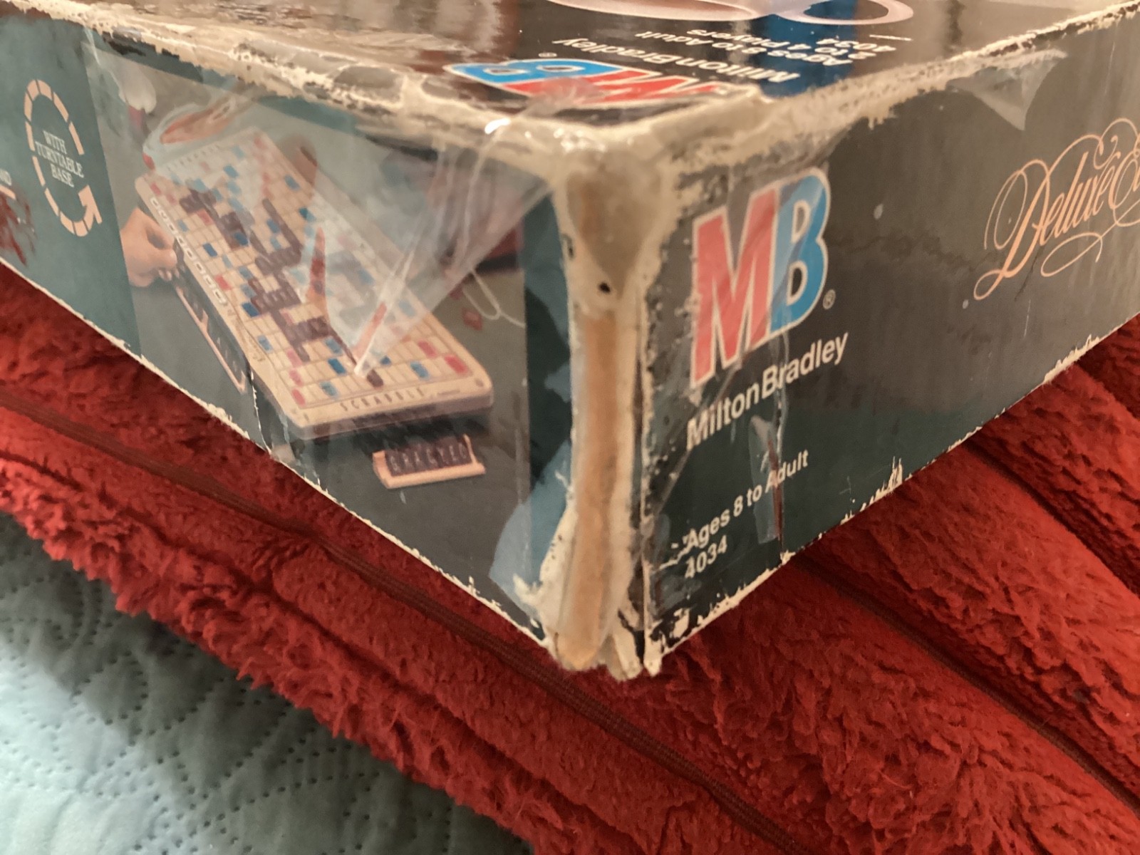 SCRABBLE DELUXE 1989 COMPLETE CROSSWORD GAME, 100 TILES, EXC. COND/ FREE POSTAGE