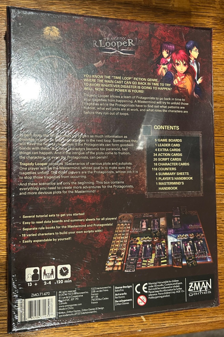 Tragedy Looper Board Game Z-Man Games Strategy Anime Mystery New Sealed