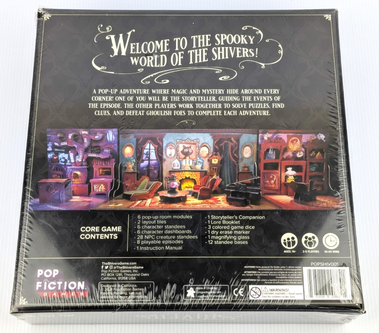 THE SHIVERS 1st Edition Core Game Board Game Pop Fiction NEW SEALED