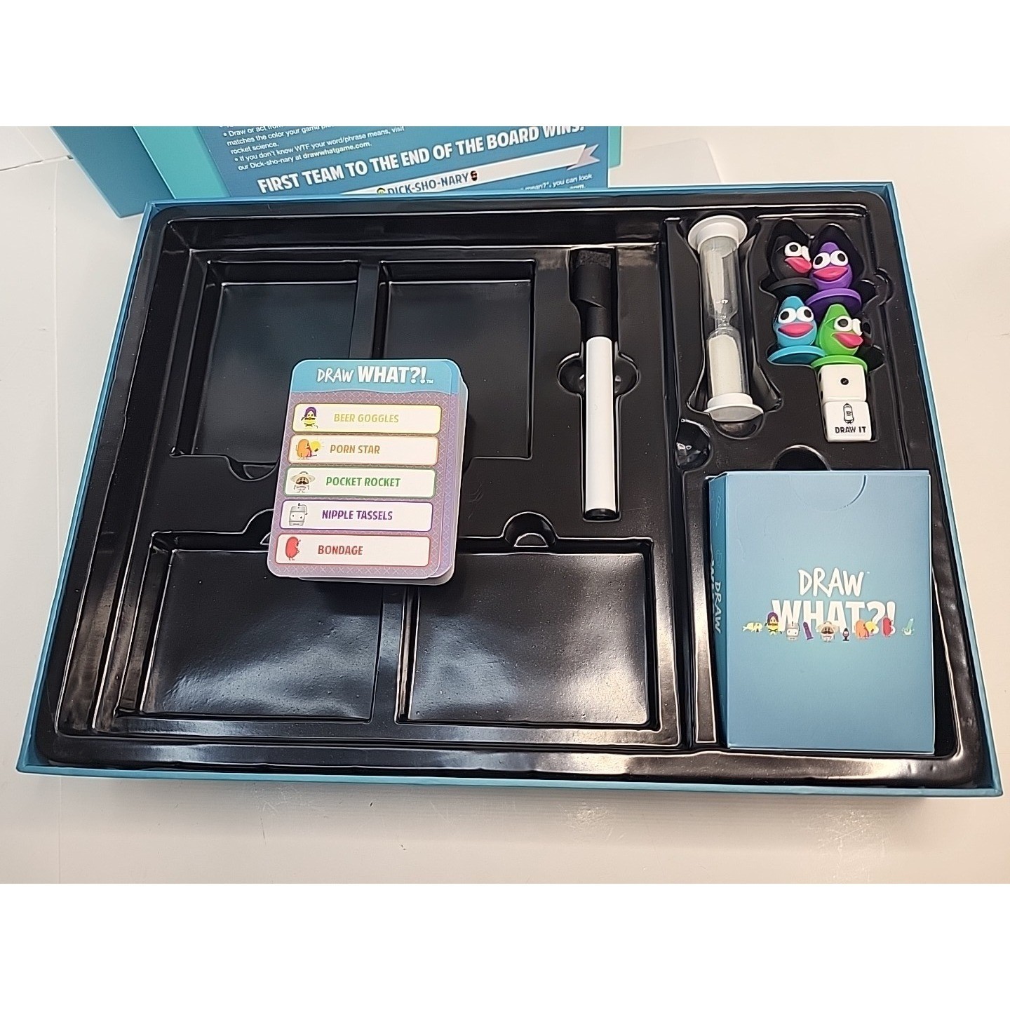 Draw What?! Adult Party Board Game RARE 100% Complete Unplayed