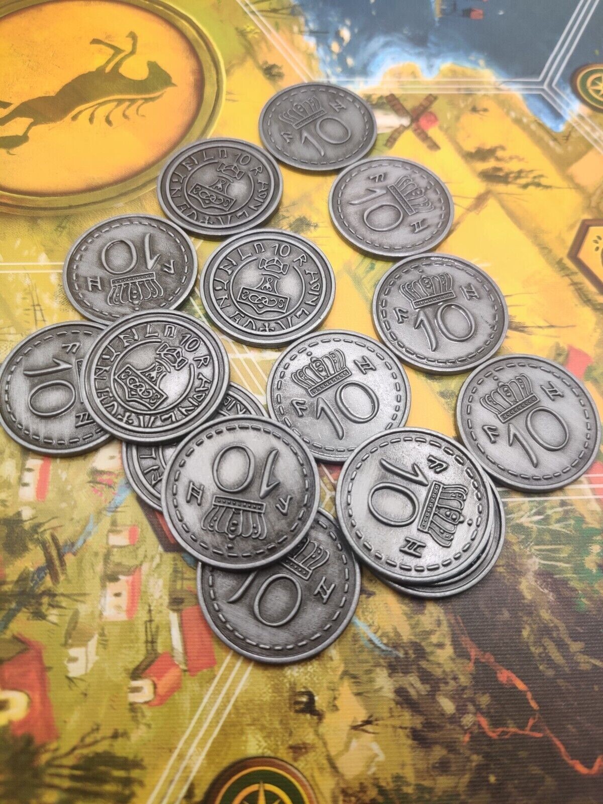 Scythe Board Game Upgrade Promo 15X $10 Denomination Metal Coins
