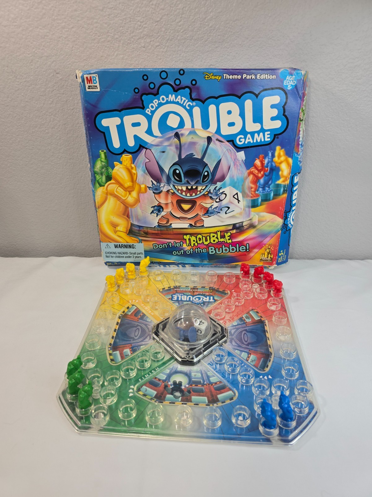 Disney Parks Stitch Trouble board game Rare Pop-o-matic 90% Complete