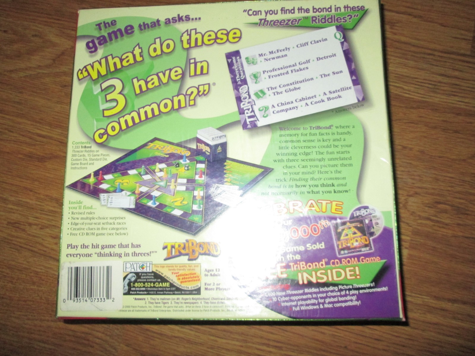 TriBond Diamond Edition Board Game 2000 Patch Products — NEW SEALED