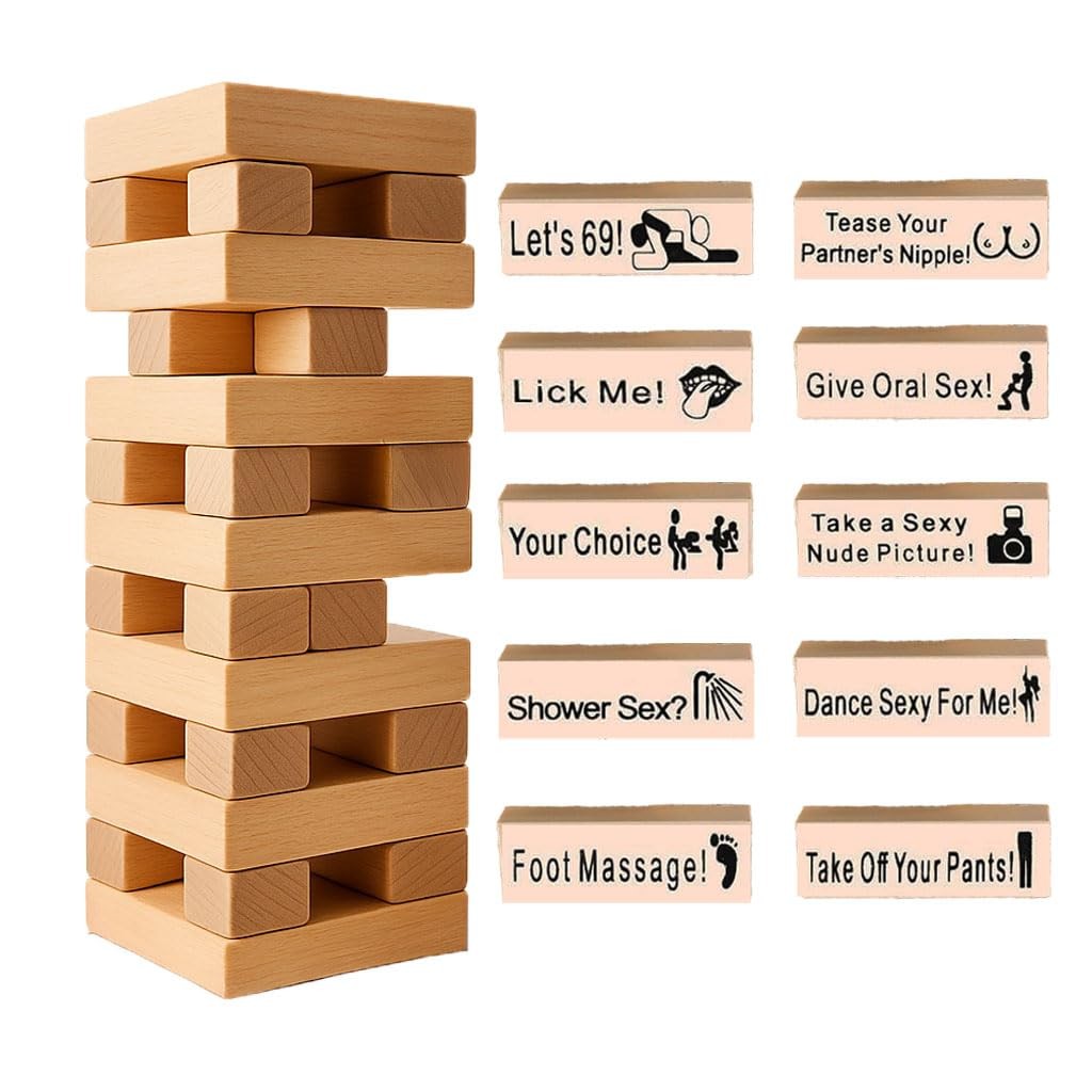 Kocak Gold Naughty Block Tumblling Tower Games for Adults Date Night Freaky …