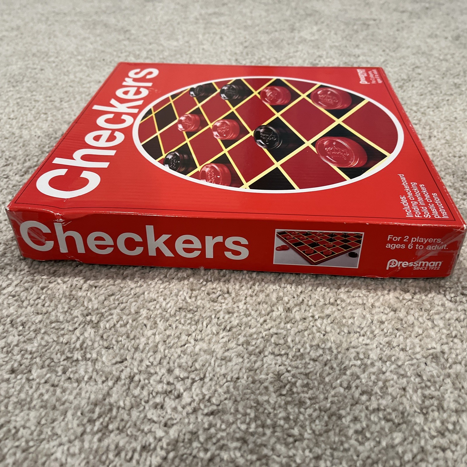 Checkers Board Game Set with 24 Pieces Classic Games