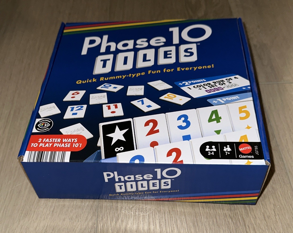 Phase 10 Tiles Game – Quick Rummy Play for 2-4 Players with Unique Phases – NEW