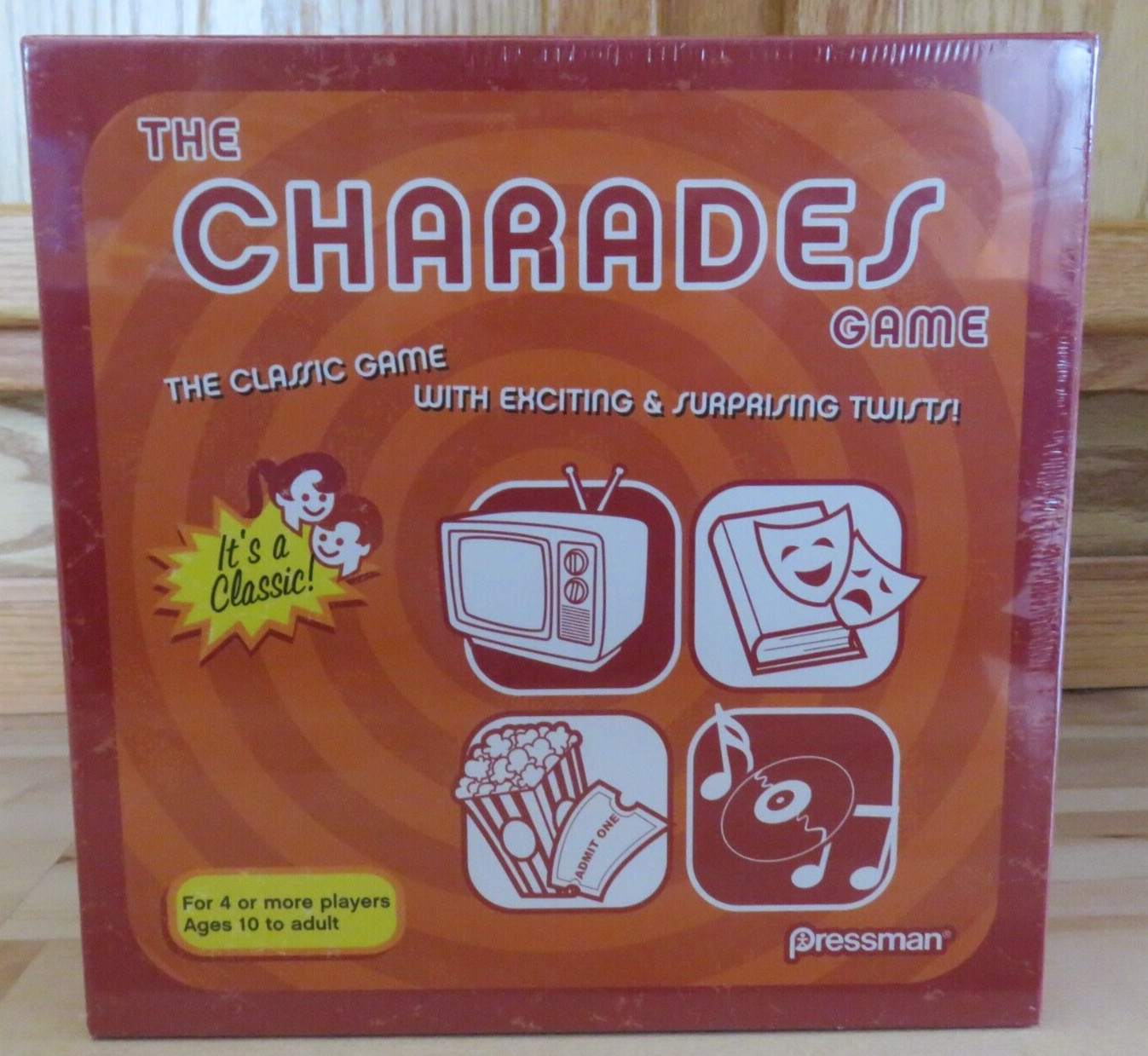 The Charades Game Pressman 2009 Family Game 10 to Adult NEW Never Opened Sealed