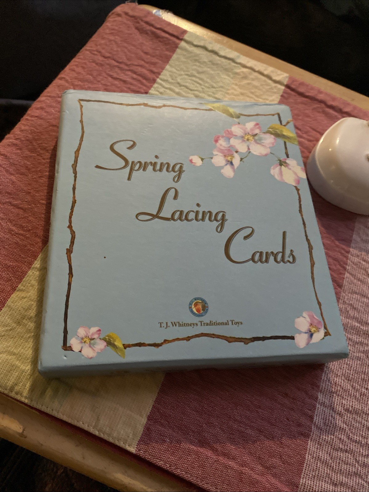 “Spring Lacing CardsBy T.J. Whitneys’ Traditional Toys New For Ages 4++