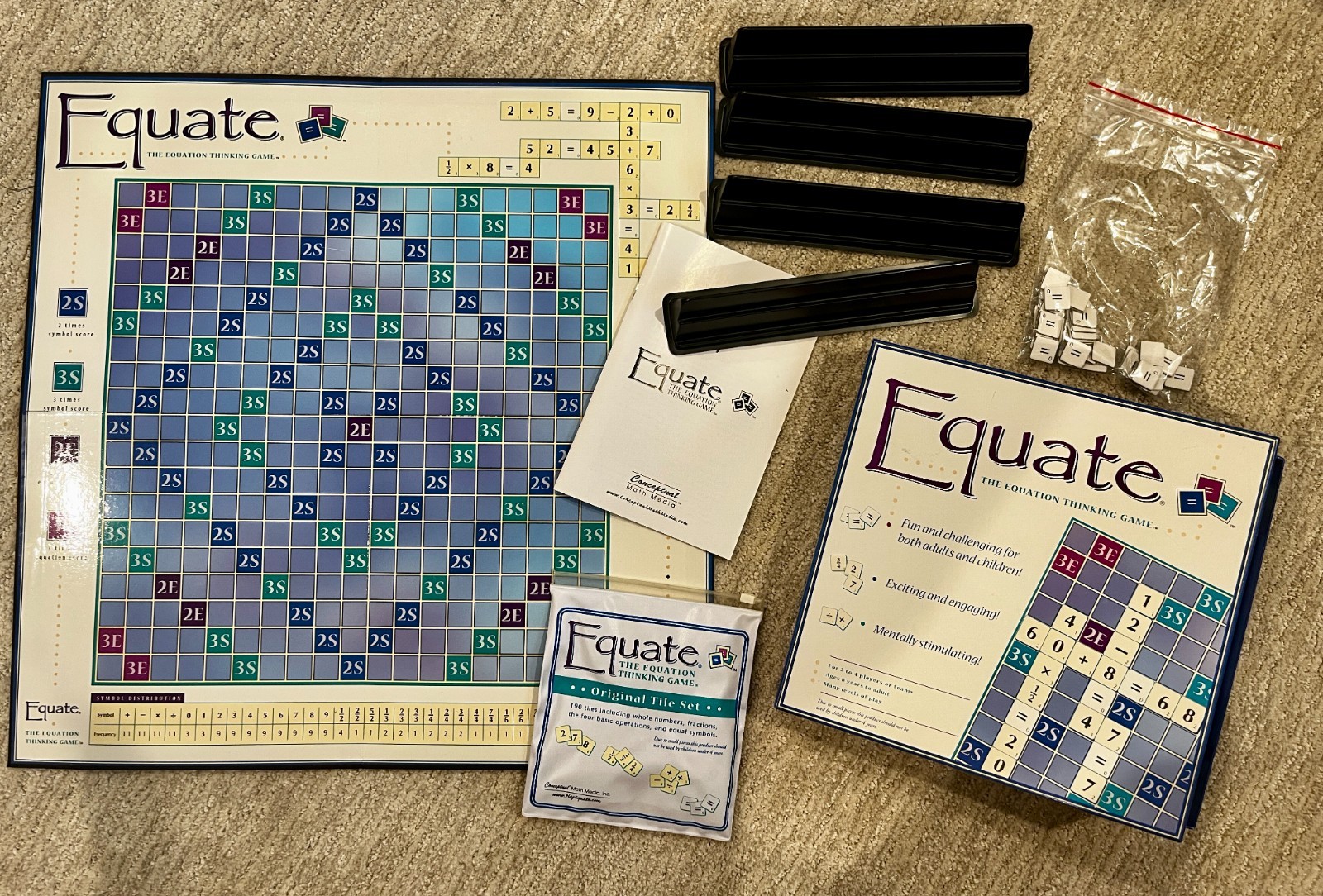Equate The Equation Thinking Board Game – Home School – Math – Complete