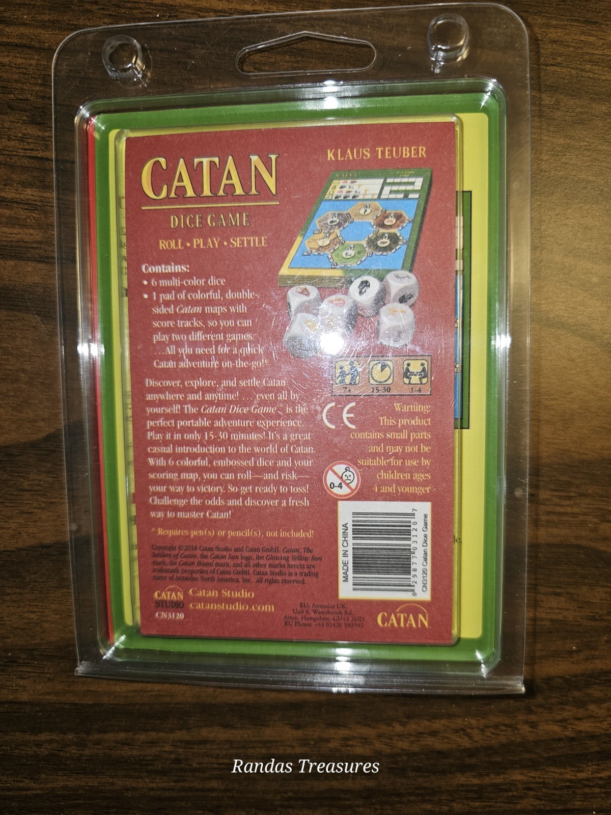 Klaus Teuber’s Catan Dice Game Roll, Play, Settle 2018 CN3120 Factory Sealed