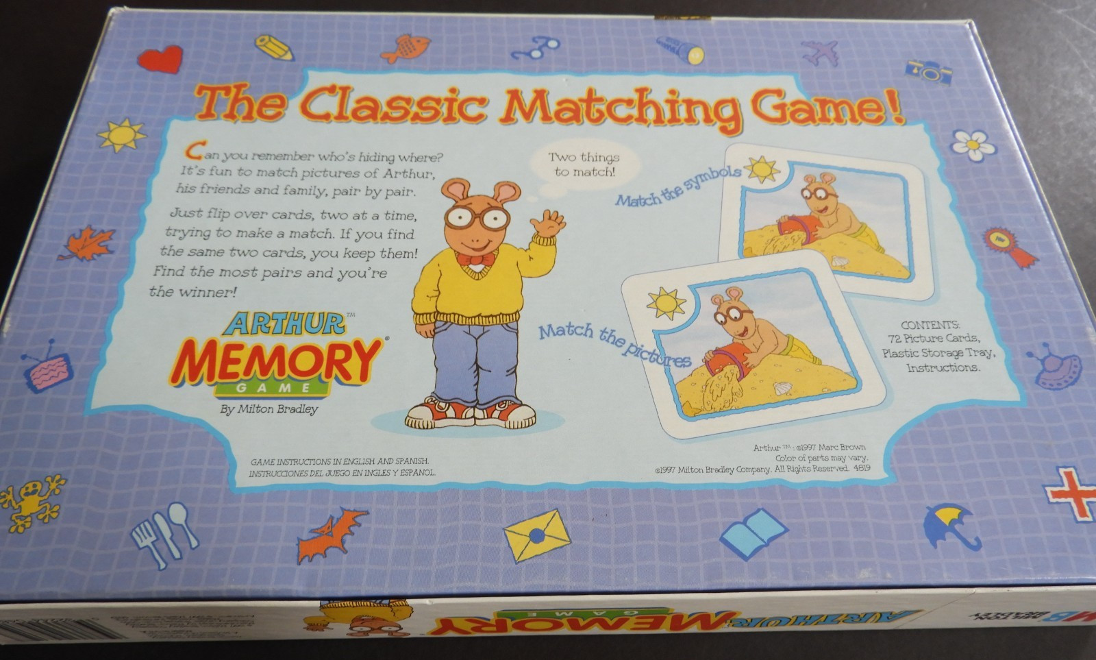 Arthur Memory Game Picture Matching Milton Bradley Vintage 1997 Complete