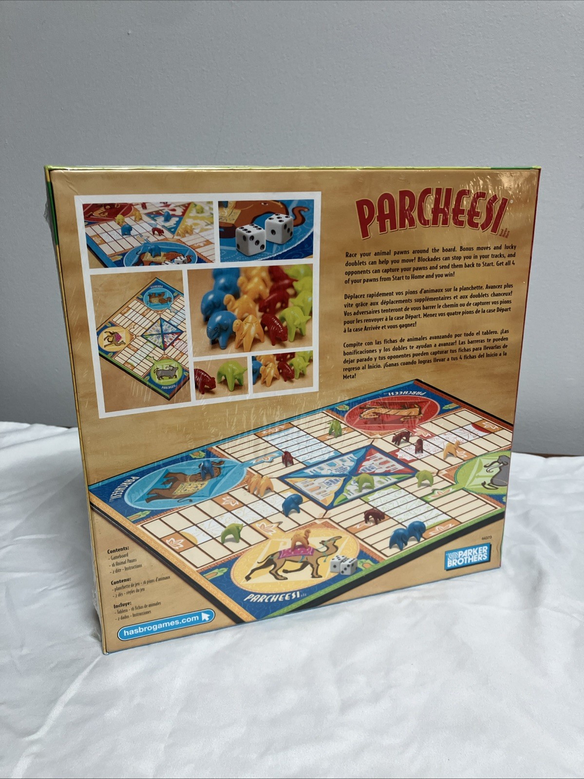 New Sealed 2009 Hasbro Parcheesi Classic Game of India Animal Pawns Board Game