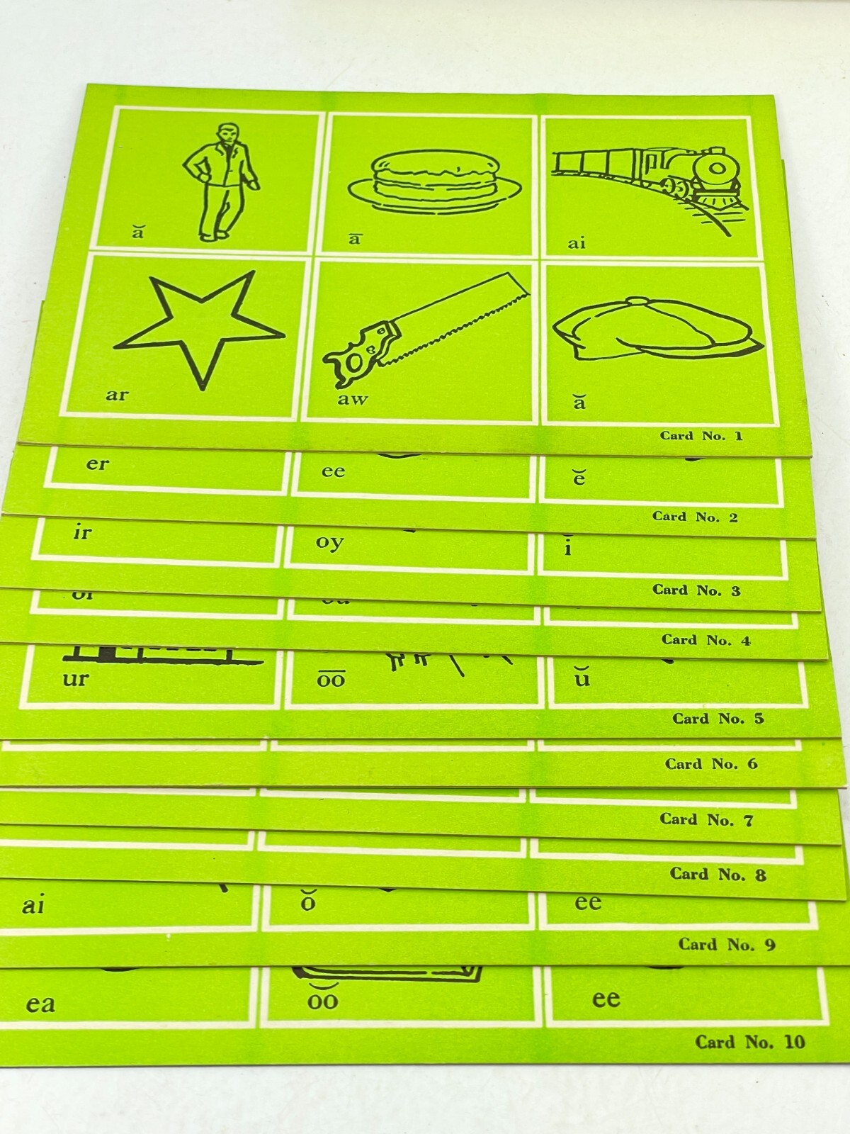 Vintage 1947 Vowel Lotto Phonic Game Garrad Vowels Children English Language