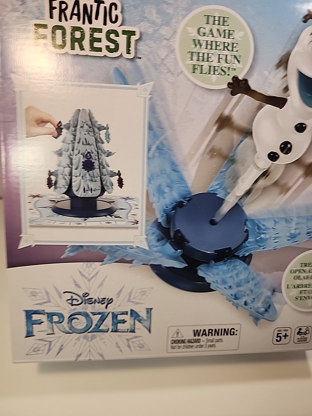 Disney Frozen Frantic Forest Olaf Board Game By Cardinal Spinmaster.