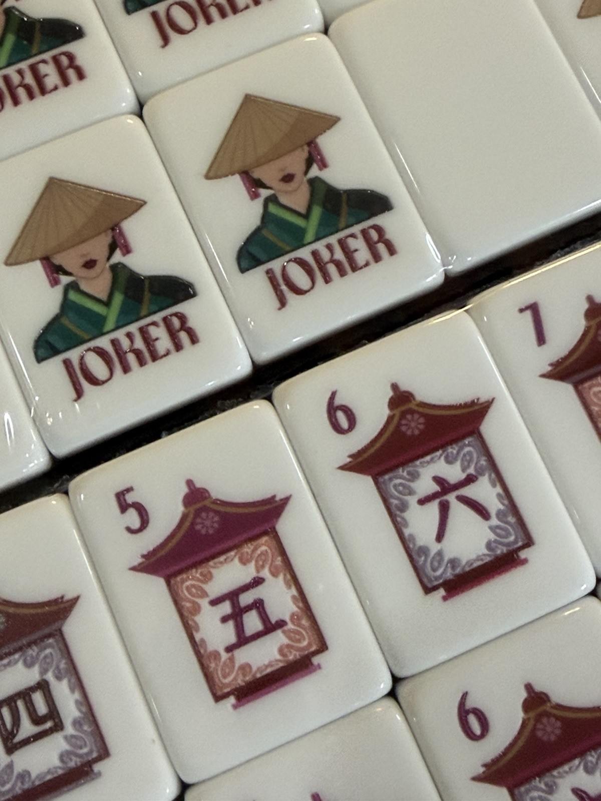 Olive Green 4 Layer Acrylic American Mahjong Tiles set