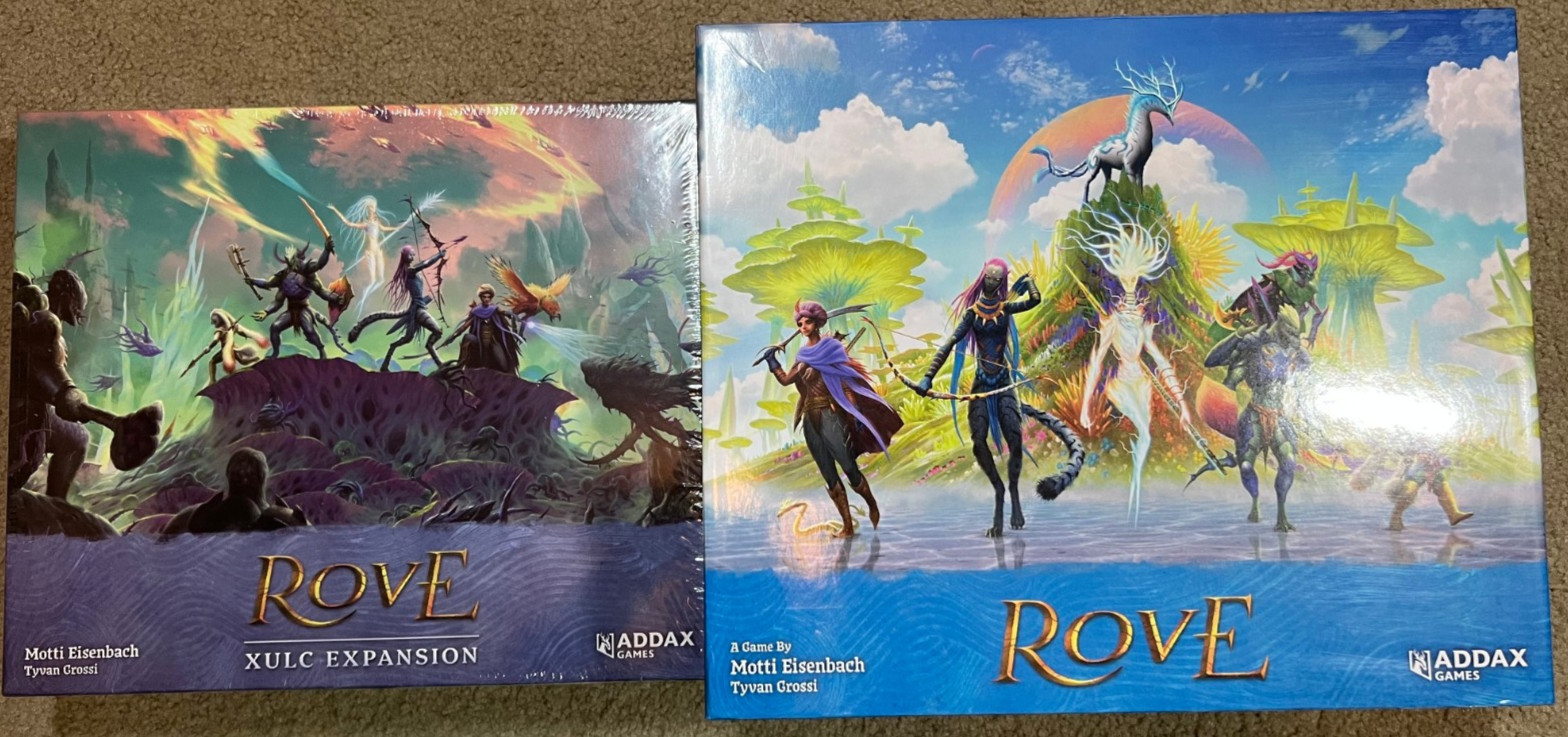 Rove Board Game – Fantasy Theme with Xulc Expansion – Addax Games – EXCELLENT