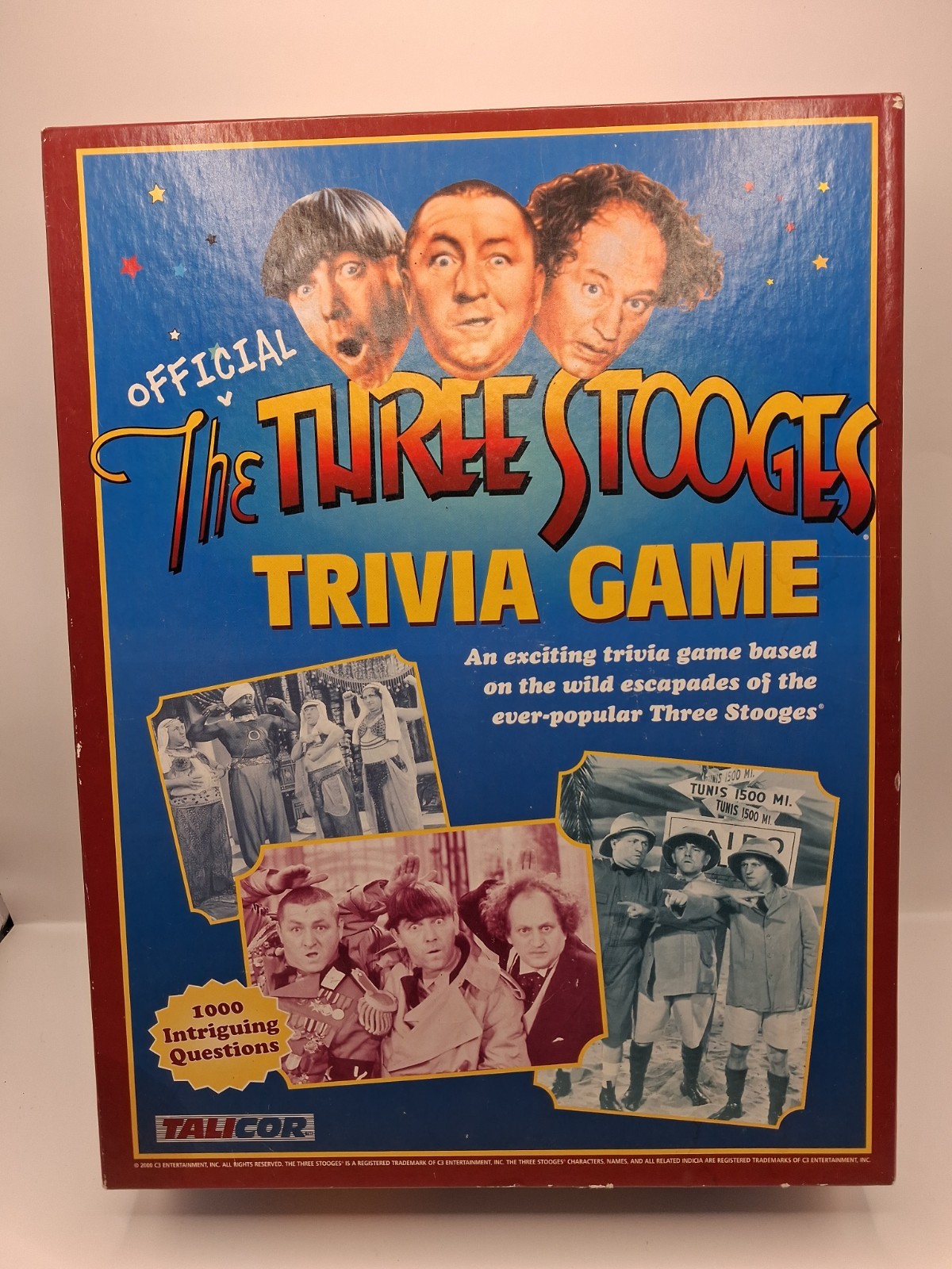 The Official Three Stooges Trivia Game 2000 By Talicor Mo Larry Curly Nyuk Nyuk