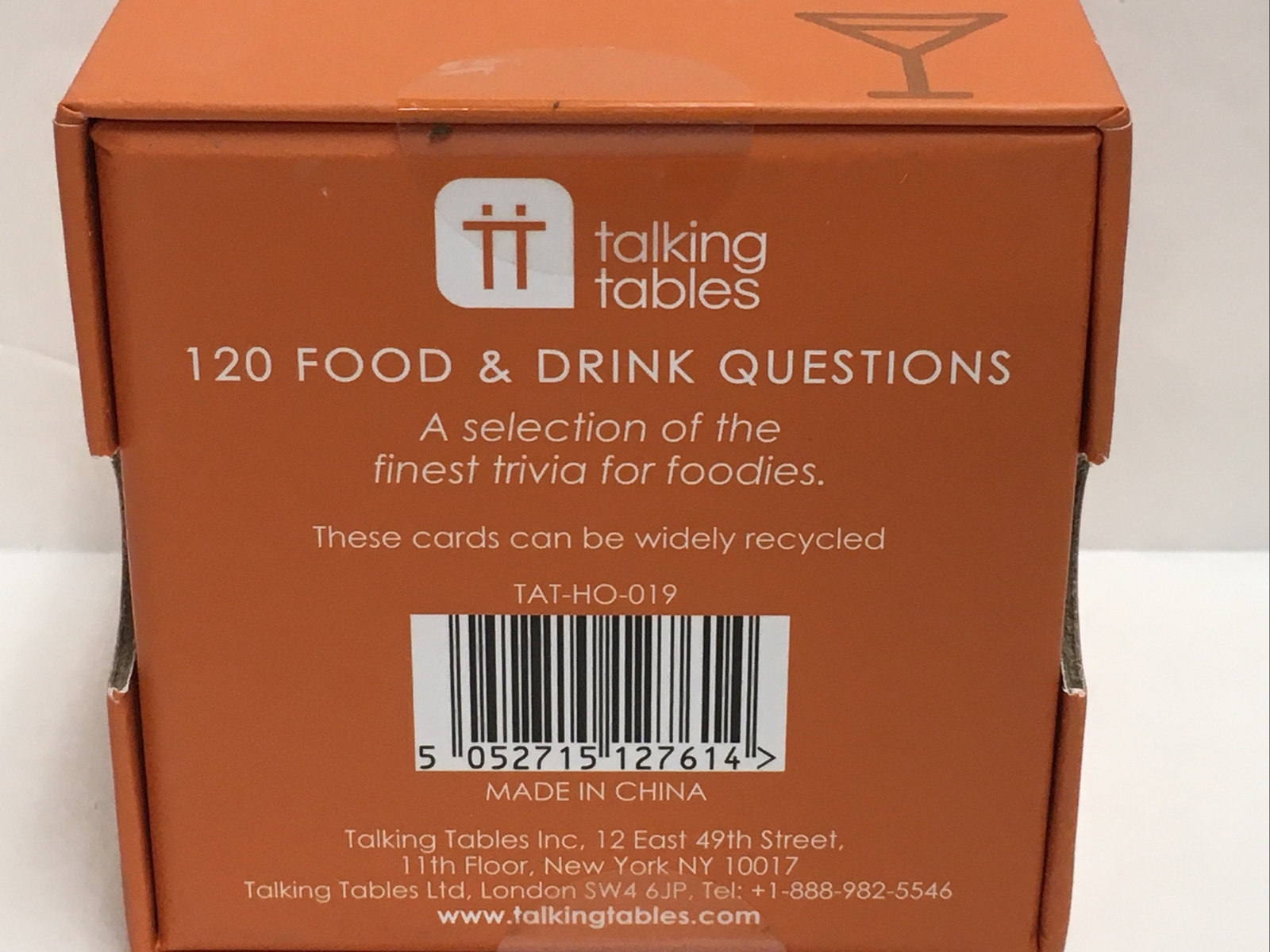 Talking Tables After Dinner Food & Drink Trivia Card Game 120 Questions Foodies