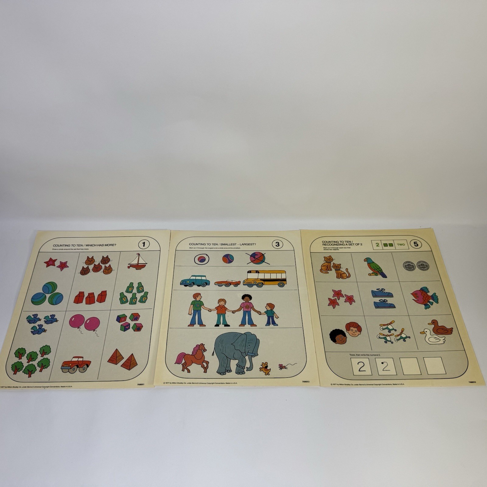 Milton Bradley Counting To Ten Write On Wipe Off Educational Game 1977 7688 0-10