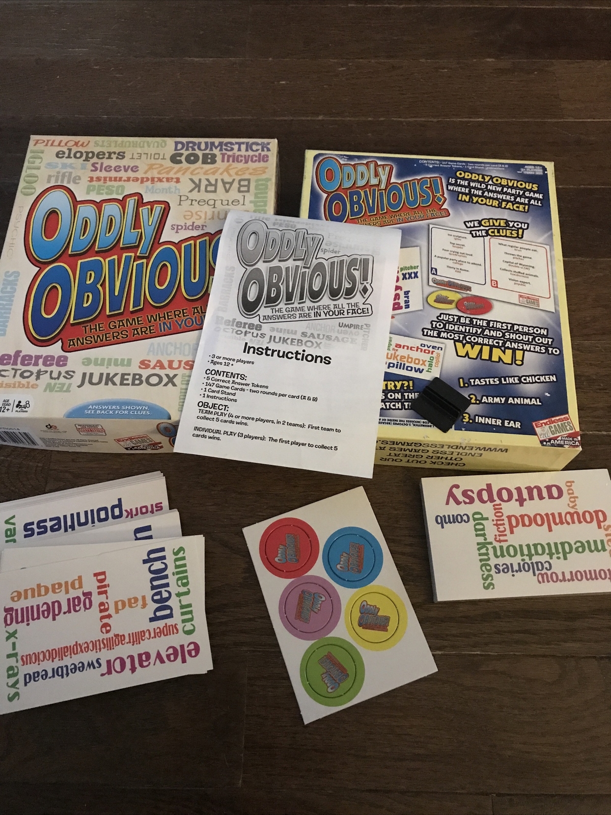 Complete Preowned 2013 Oddly Obvious! Party Card Game By Endless Games