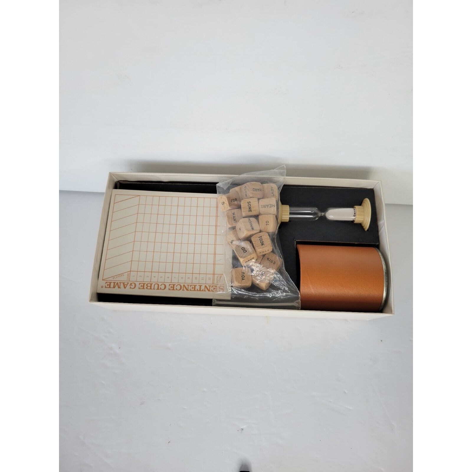 Scrabble Brand Sentence Cube Game Complete Vintage 1971