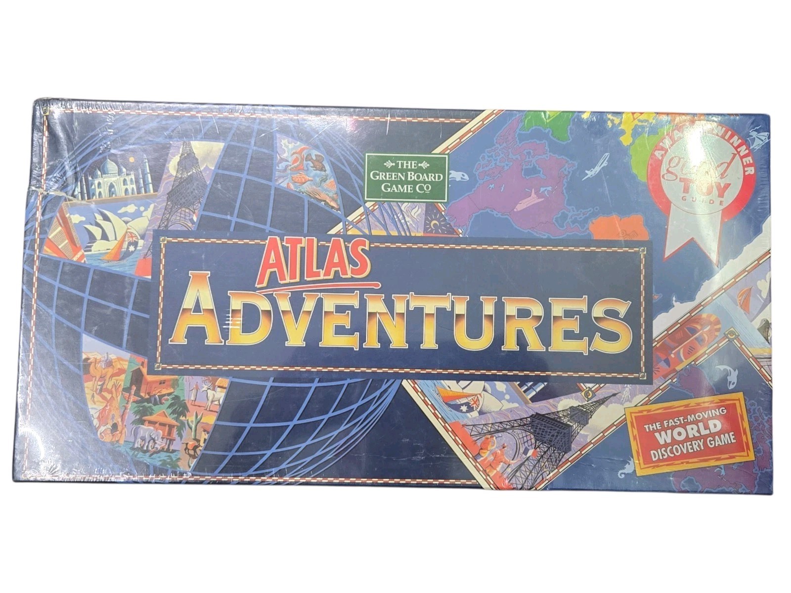 Vintage Atlas Adventures World Discovery The Green Board Game Co Educational NEW