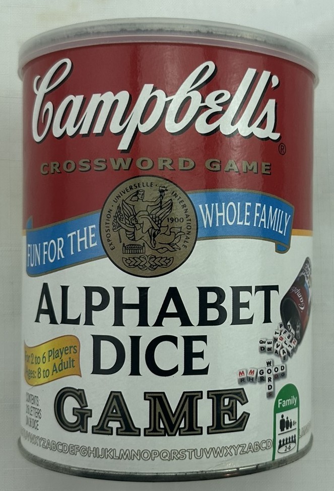 2011 Campbell’s Alphabet Dice Game by TDC Games Complete Great Cond FREE SHIP