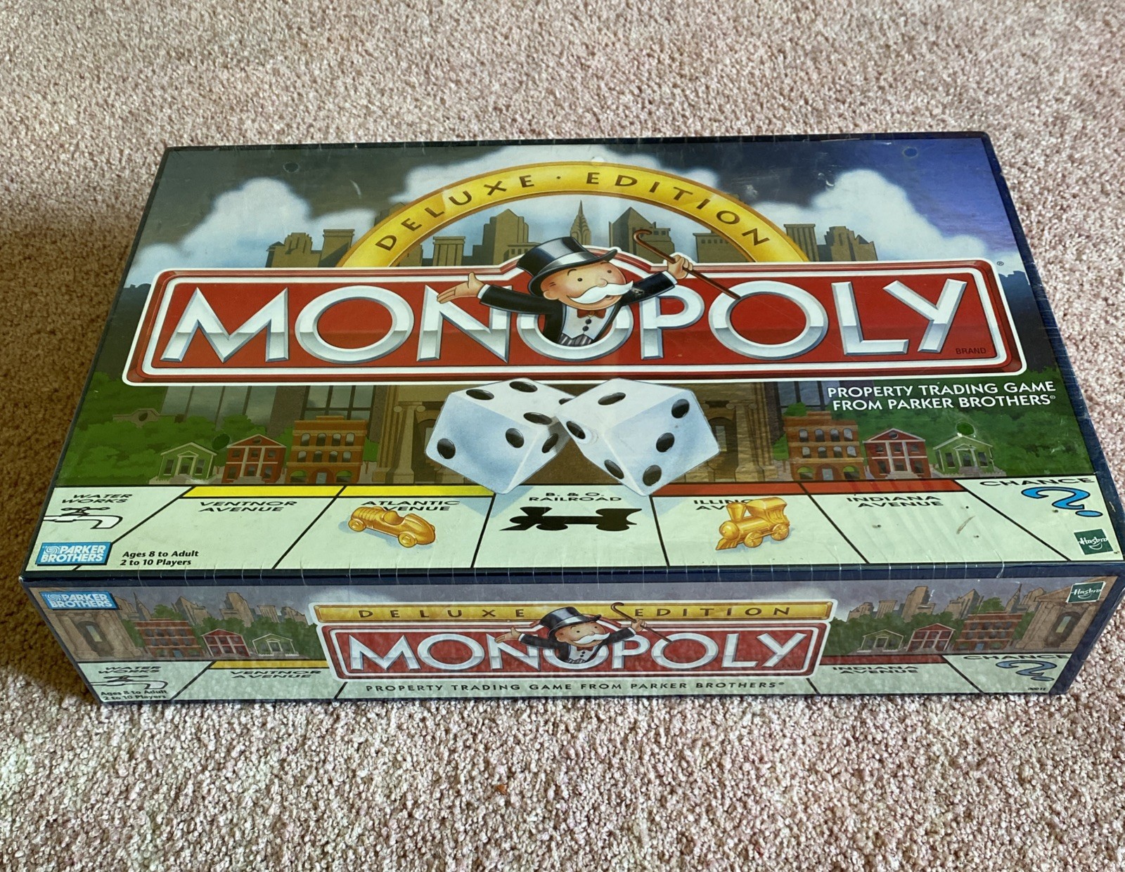 Vintage 1998 Monopoly Deluxe Edition Hasbro Parker Brothers Board NEW! SEALED!