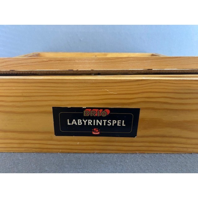 Vintage BRIO Labyrintspel Wooden Labyrinth Board Game Maze Made in Sweden