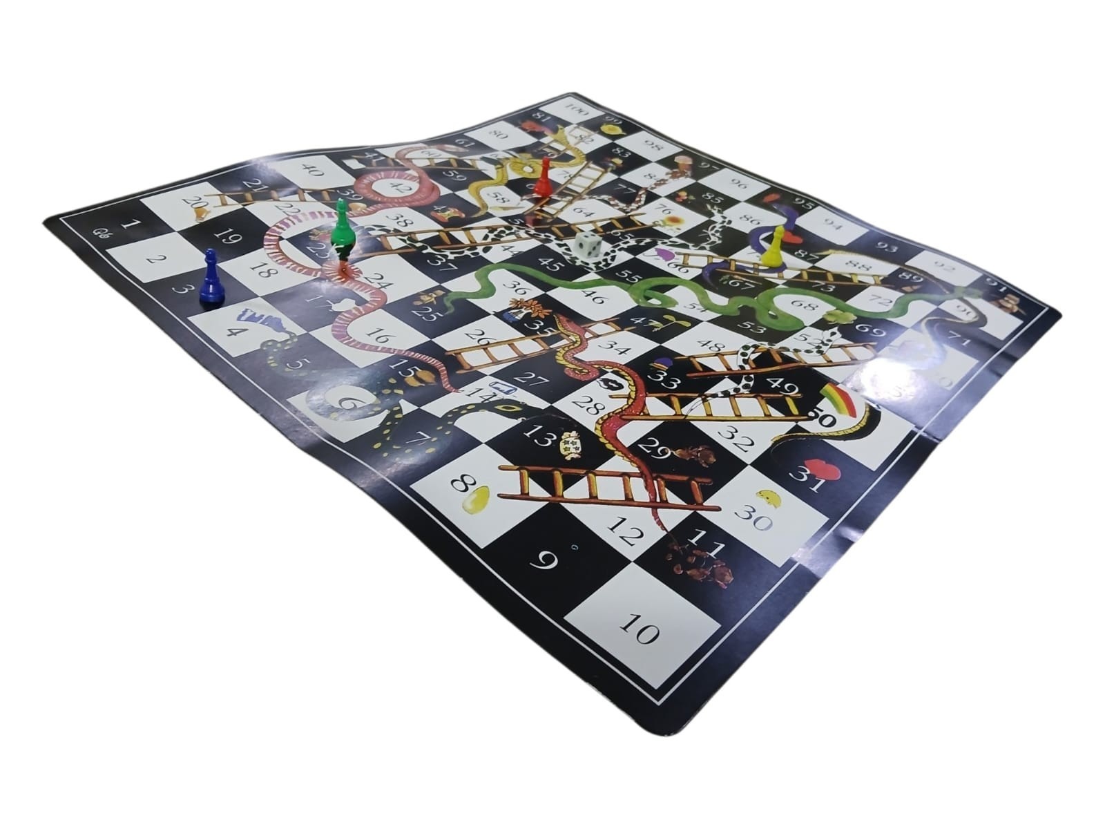 Snakes & Ladders Board Game (34 cm × 34 cm) | Classic Family & Kids Game | Fun