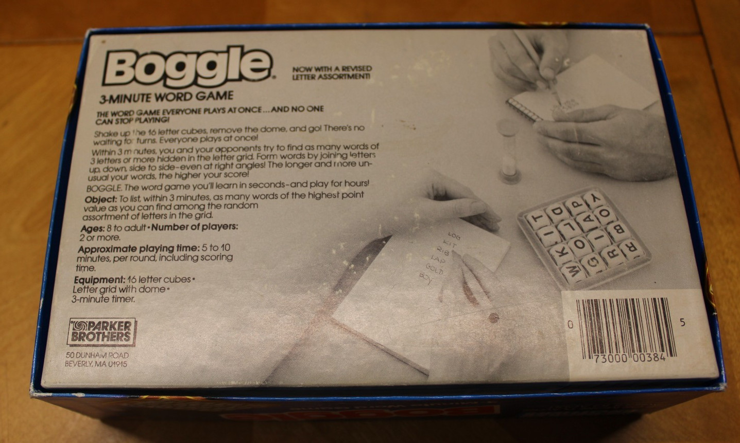 Vintage Boggle Hidden Word Game 1987 Parker Brothers Complete
