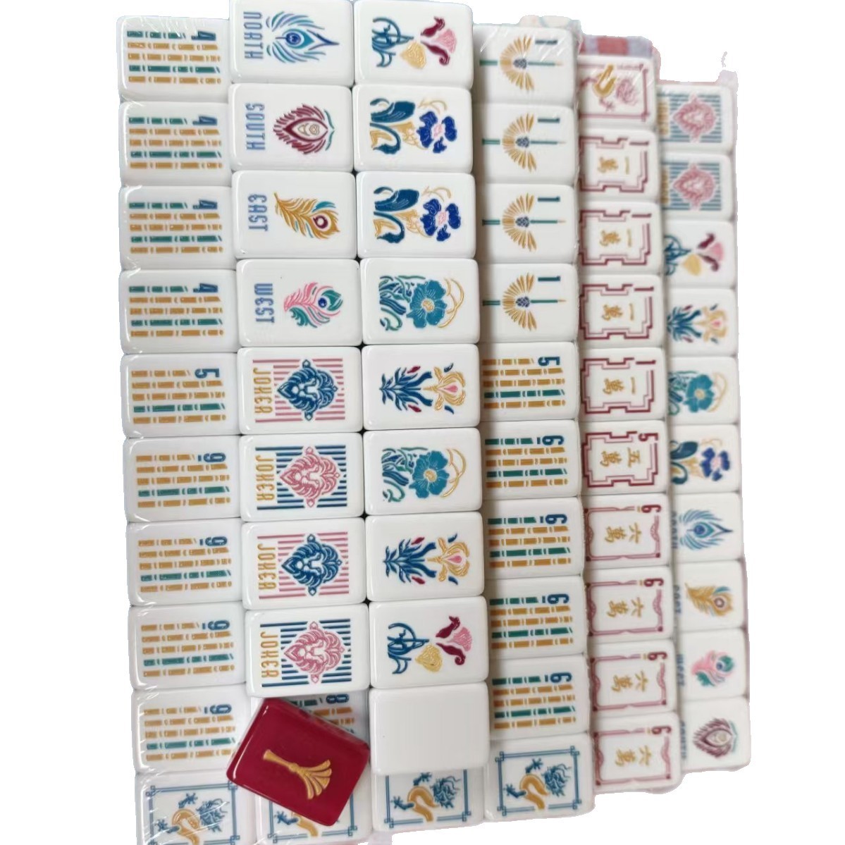 American Mahjong Game Set, 160 tiles red gingko Mah Jong Tiles Fast ship