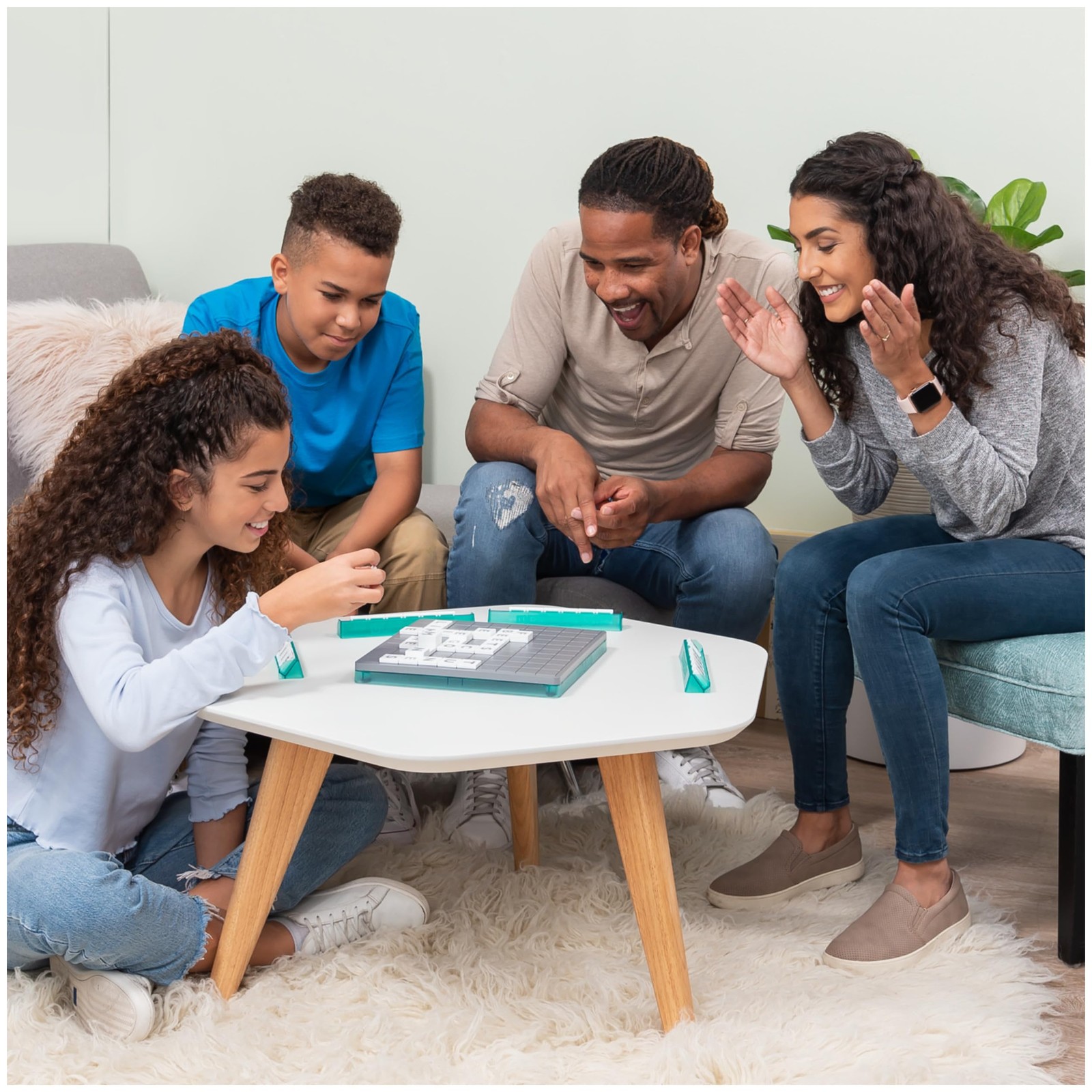 Spin Master Games, Upwords, Classic Word Game with Stackable Letter Tiles, Famil