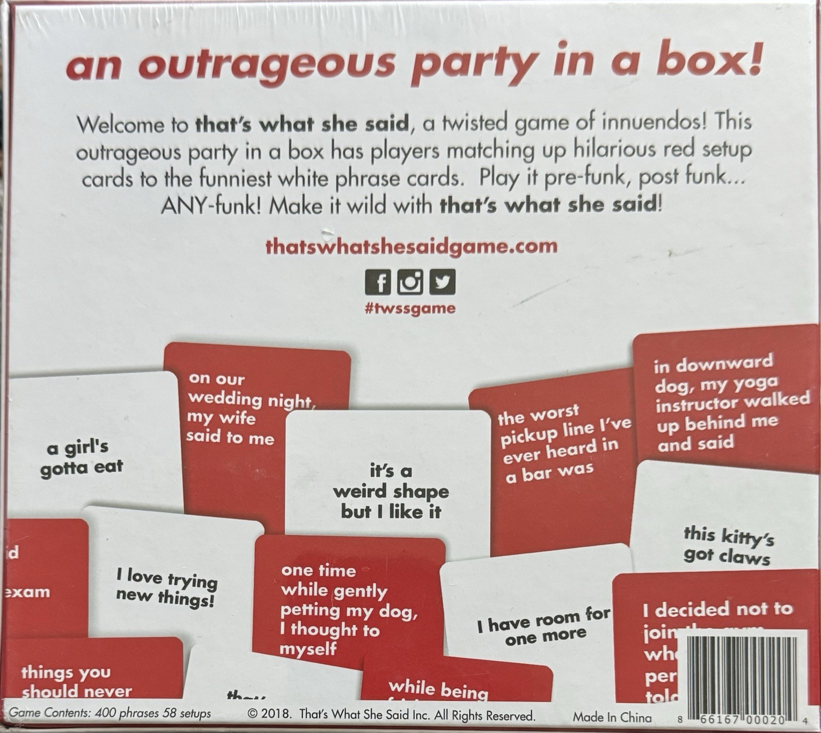 That’s What She Said Humor Party Card Game, Ages 17+ for 4+ Players