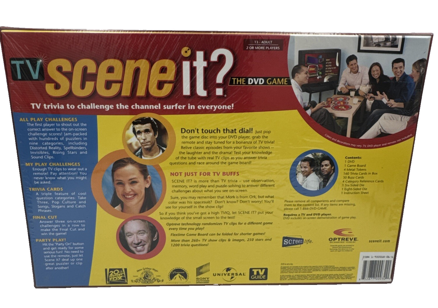 Scene It TV Edition DVD Game 2005 Sealed Screenlife Trivia Board Game