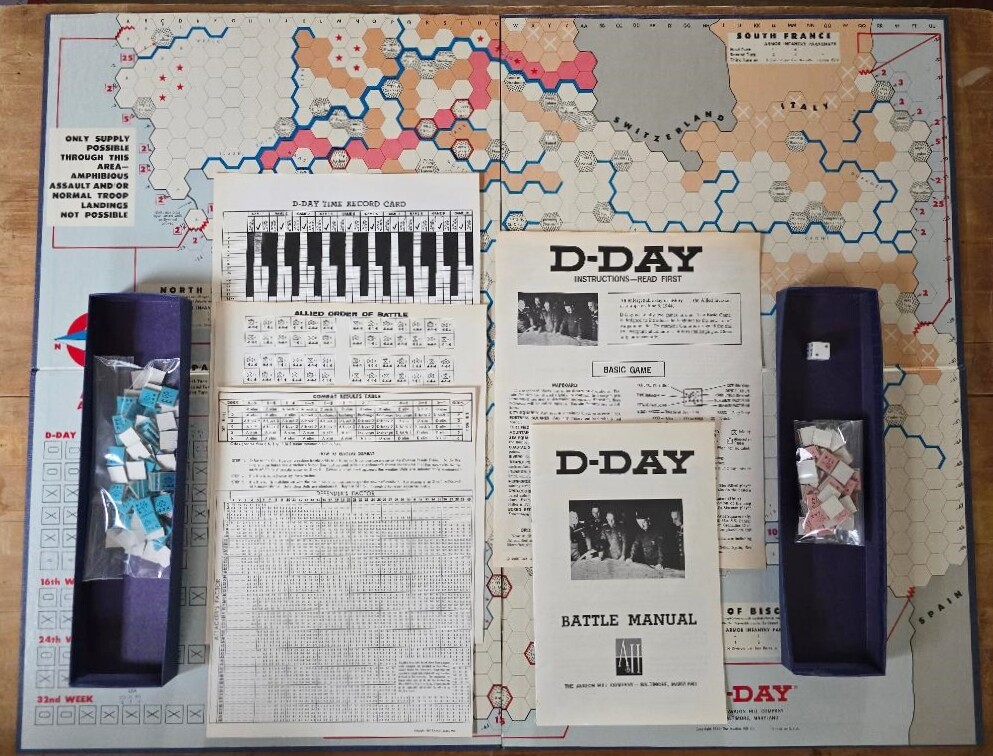 D-Day A World War II Invasion Game 1965 Avalon Hill #508