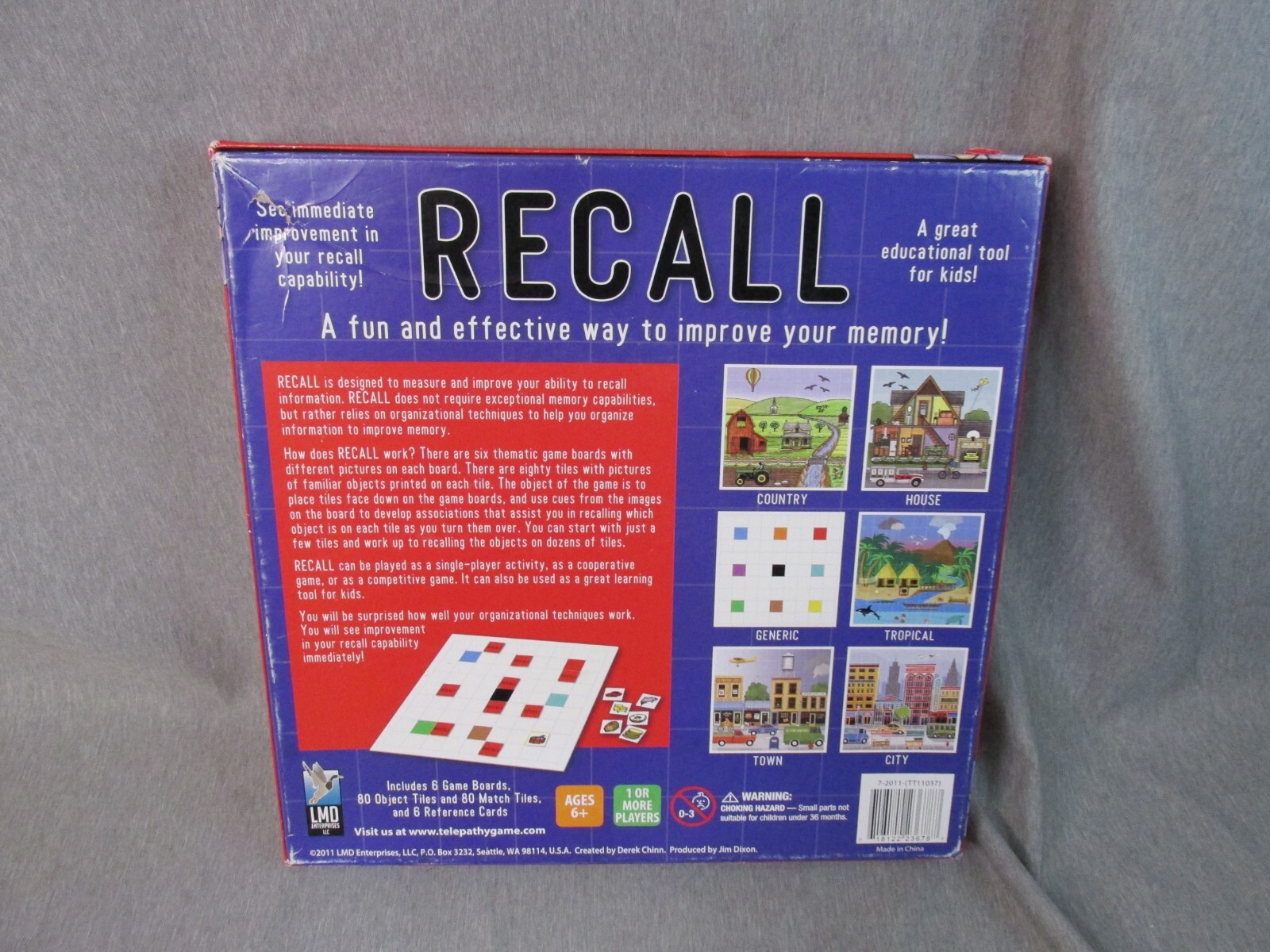Recall Award-winning The Fun and Effective Memory Improvement Game