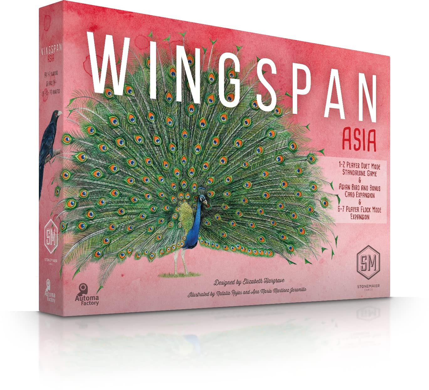 Wingspan Asia Board Game Bird Collecting Solo and Duet Mode Expansion 80 Char…