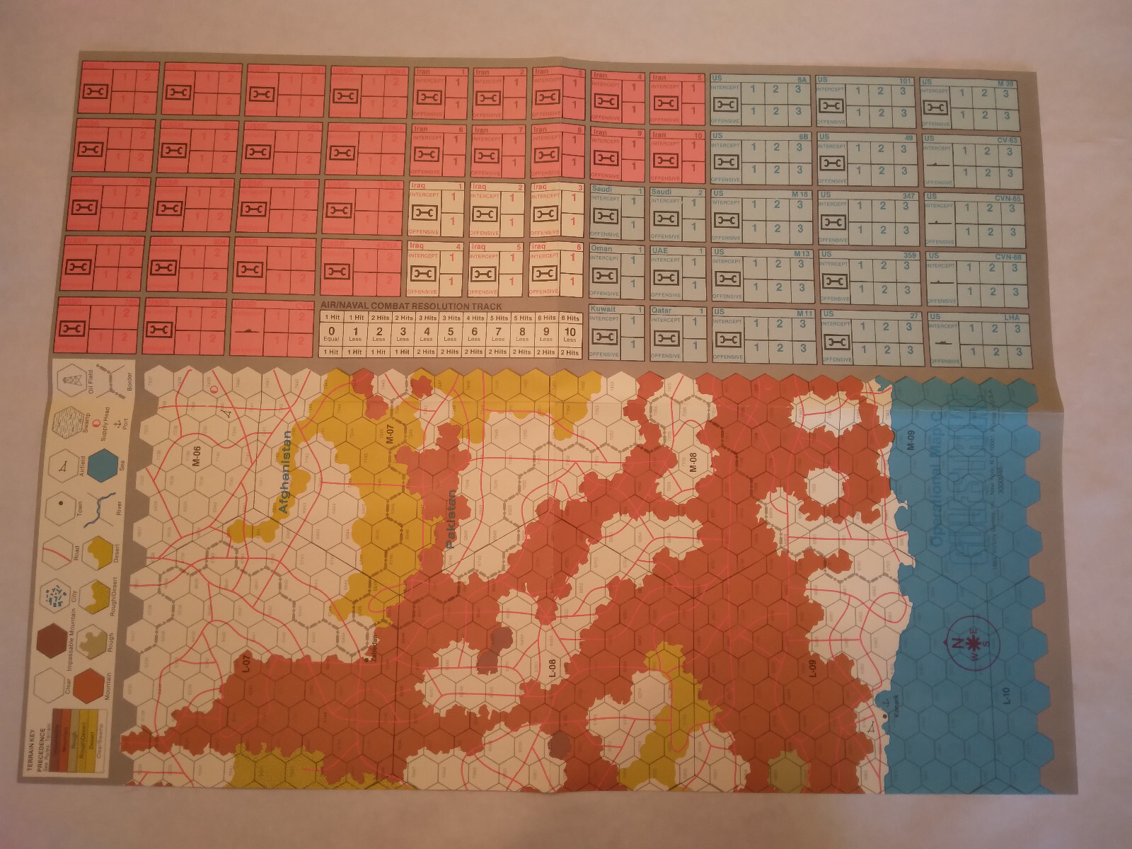 Gulf Strike VGI Game Vintage 1983 Complete Very Good Condition Mostly Unpunched