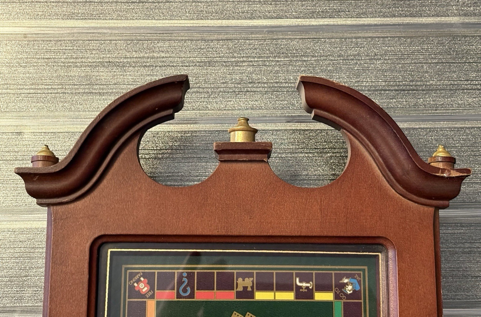 Franklin Mint Monopoly Game 60th Anniversary Millionaire’s Wooden Wall Clock