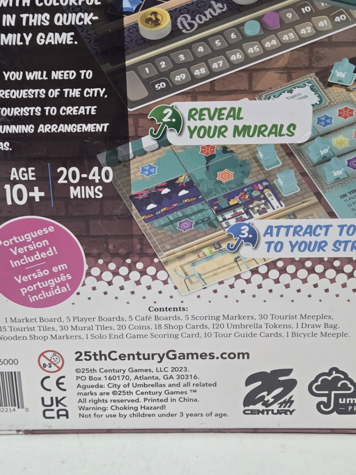 Águeda City of Umbrellas Strategy Board Game Dobson Zivkovic Sealed READ