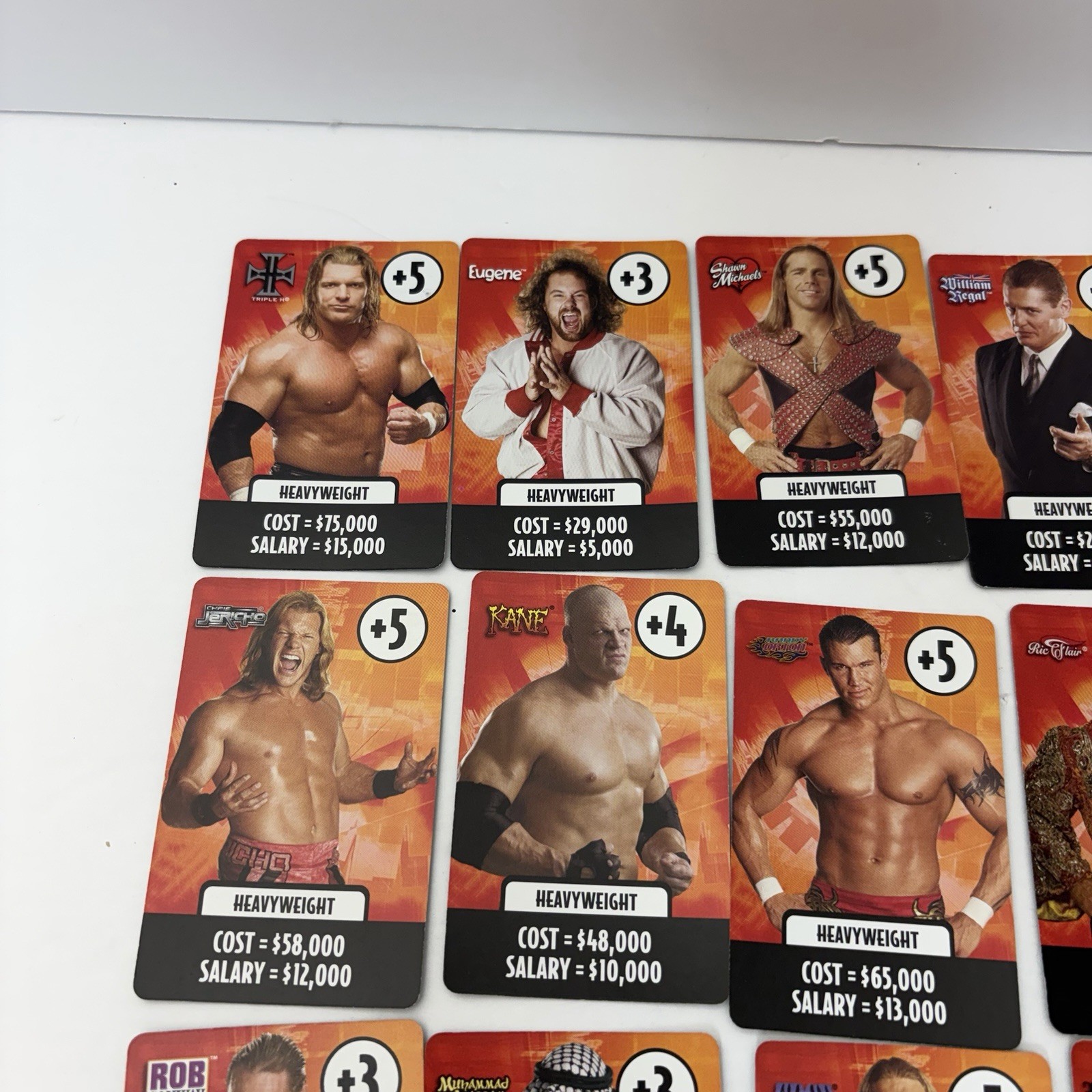2005 wwe DVD Board Game Raw Cards Lot Of 18