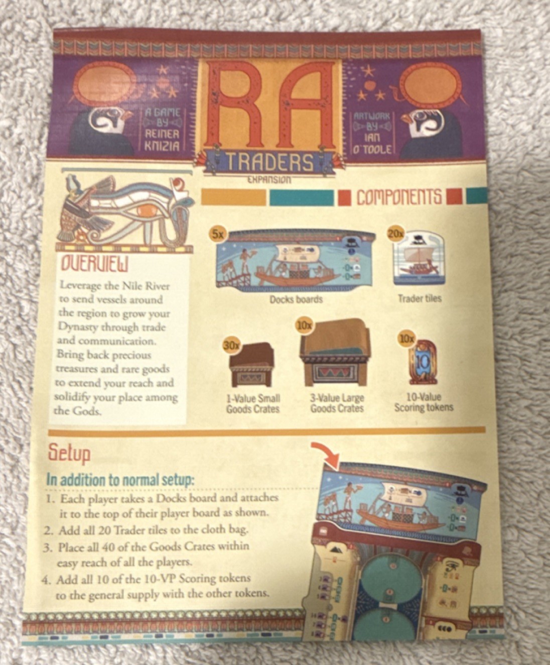 Title: RA: Traders Expansion Board Game (25th Century Games) Reiner Knizia