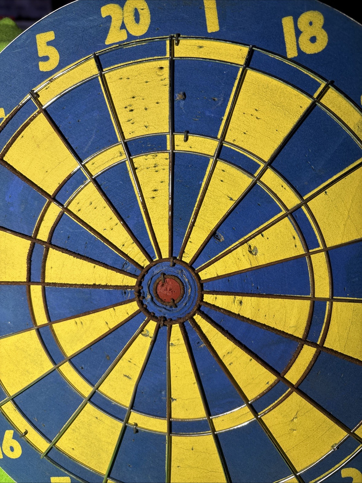 Vintage Double Sided Baseball Dartboard – 1950s 12” Game Room